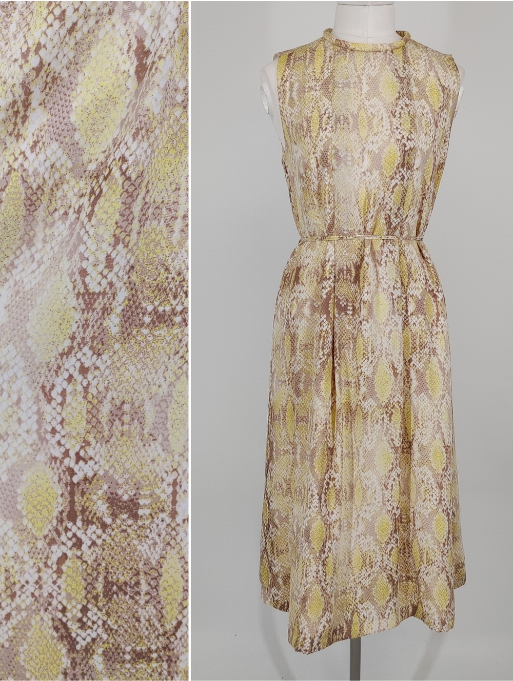 Autograph Snakeskin Print Dress